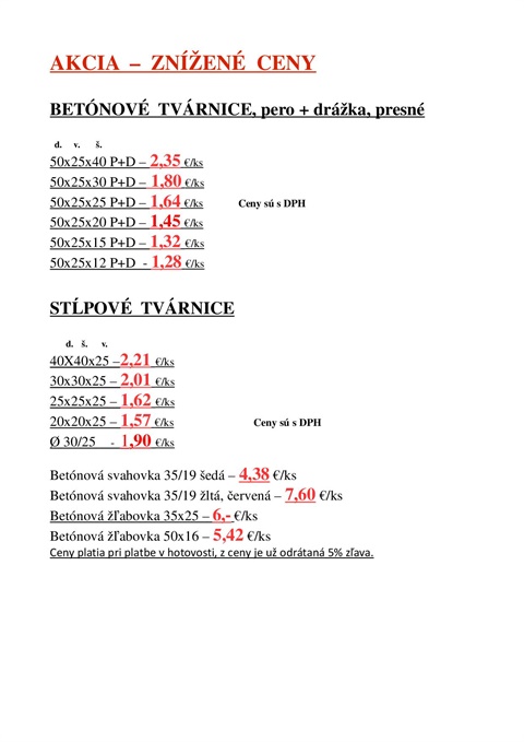 Betónové tvárnice